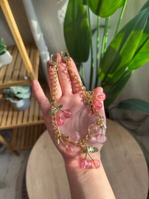 img_0122 مداليه سلسله مزينه بالكرز الوردي