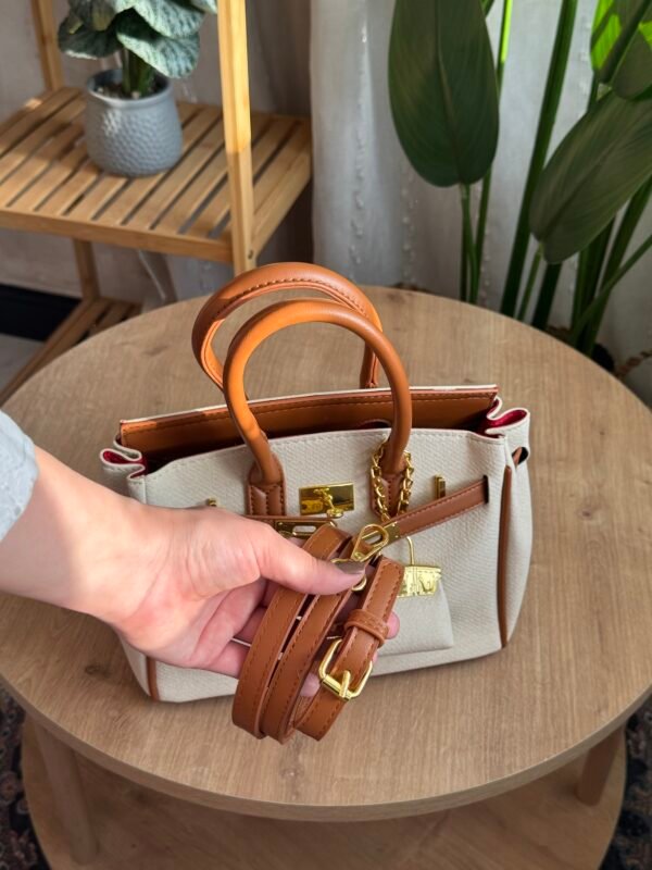 حقيبة لون اوف وايت مطعم بني (مع المداليه)