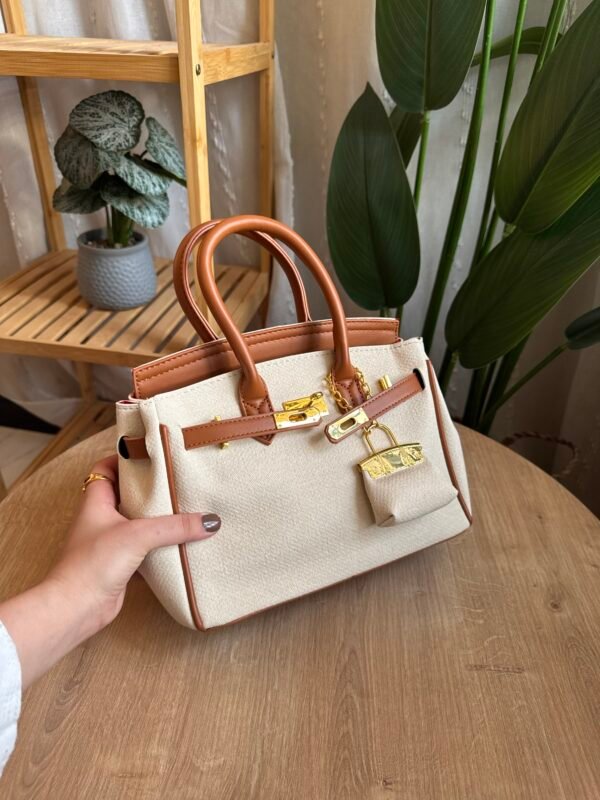 حقيبة لون اوف وايت مطعم بني (مع المداليه)