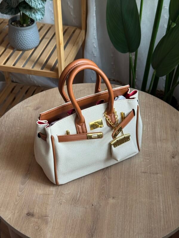 حقيبة لون اوف وايت مطعم بني (مع المداليه)