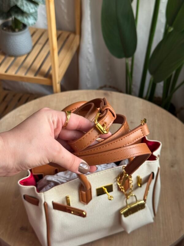 حقيبة لون اوف وايت مطعم بني (مع المداليه)