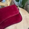 حقيبة مخمل لون ماروني