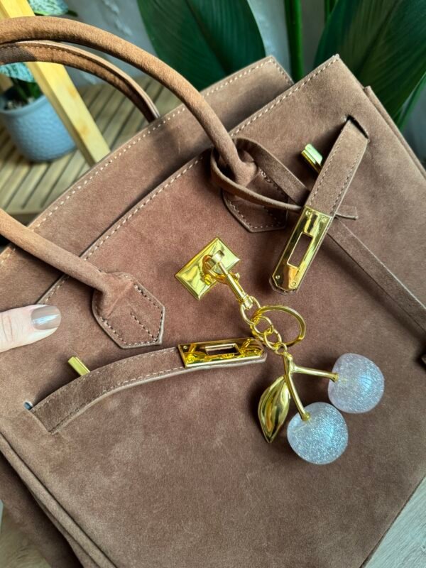 حقيبة مخمل لون بني