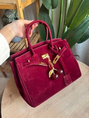 img_1635 حقيبة مخمل لون ماروني