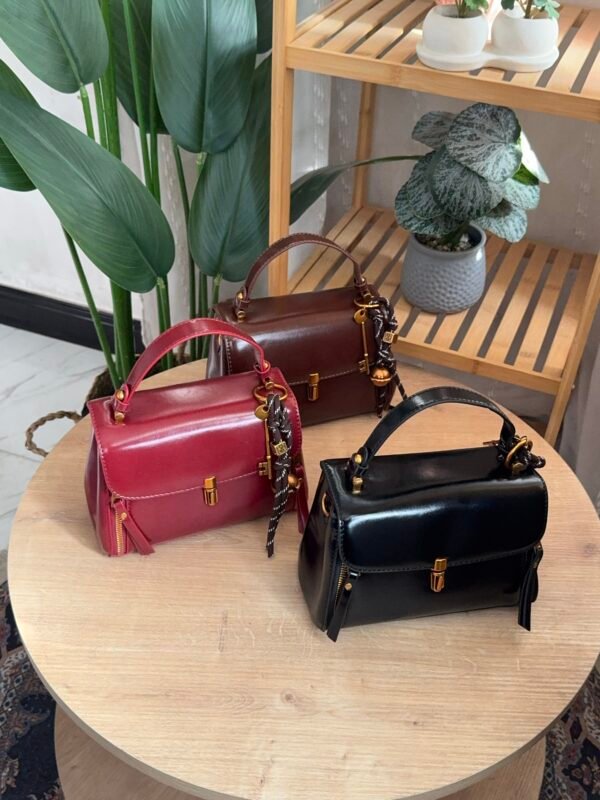 حقيبة فخمة لون اسود فاحم