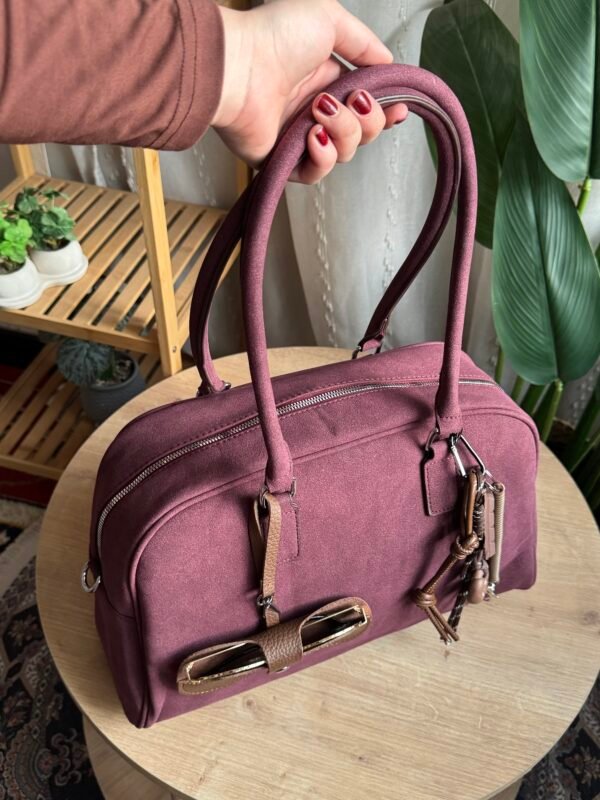 img_2251 حقيبة مخمل لون ماروني(مع المداليات)