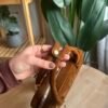 حقيبة مخمل لون جوزي (مع المداليه)